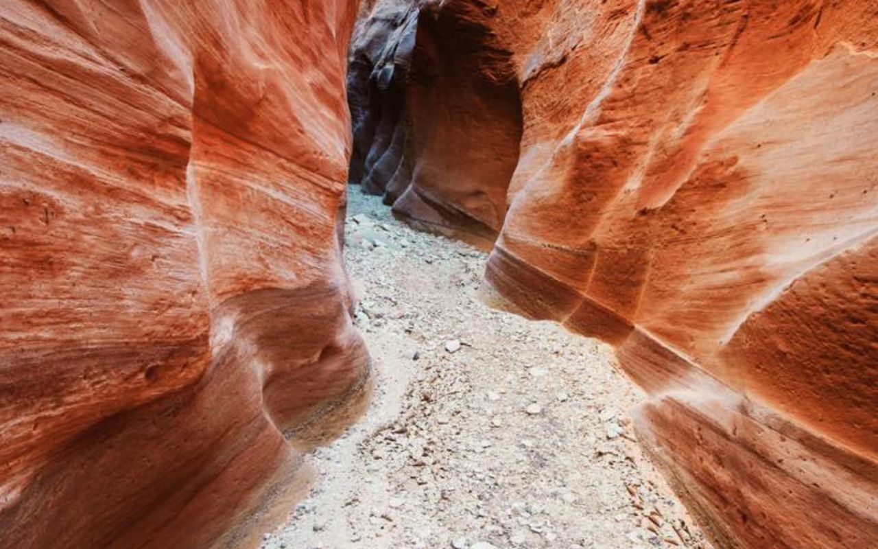 Utah's Outback Region | Photo Gallery | 1 - Red sandstone slot canyon by Grand Staircase Escalante National Monument
