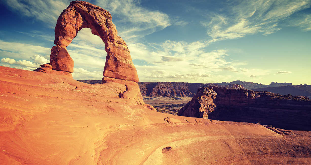 Arches | Photo Gallery | 0 - A view of Delicate Arch from the Delicate Arch Hike near Moab Utah