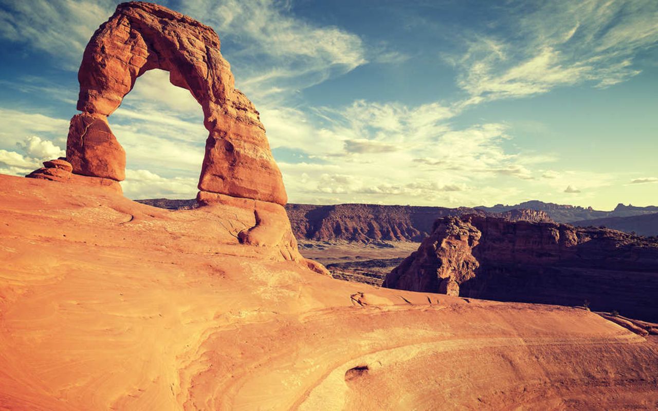 Arches | Photo Gallery | 0 - A view of Delicate Arch from the Delicate Arch Hike near Moab Utah