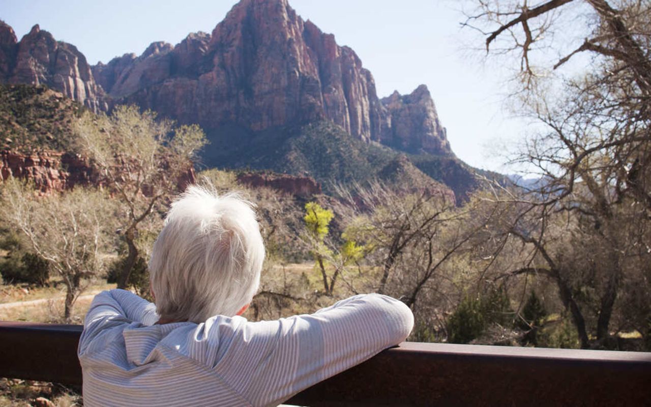 Guide to Zion National Park | Photo Gallery | 1 - The Watchman from the Pa'rus Trail in Zion National Park