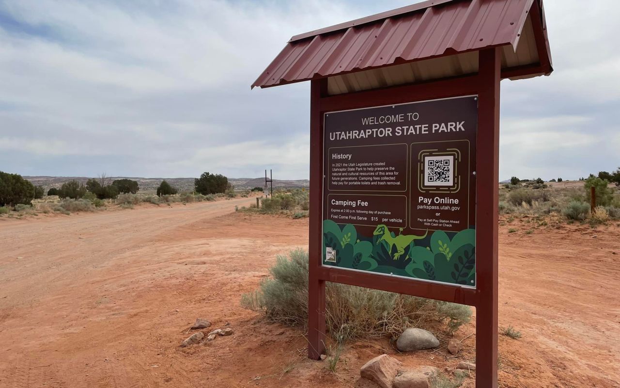 Utahraptor State Park | Photo Gallery | 0 - Remember, camping fees are required as of May 15, 2022. Fees go towards garbage and toilet services.