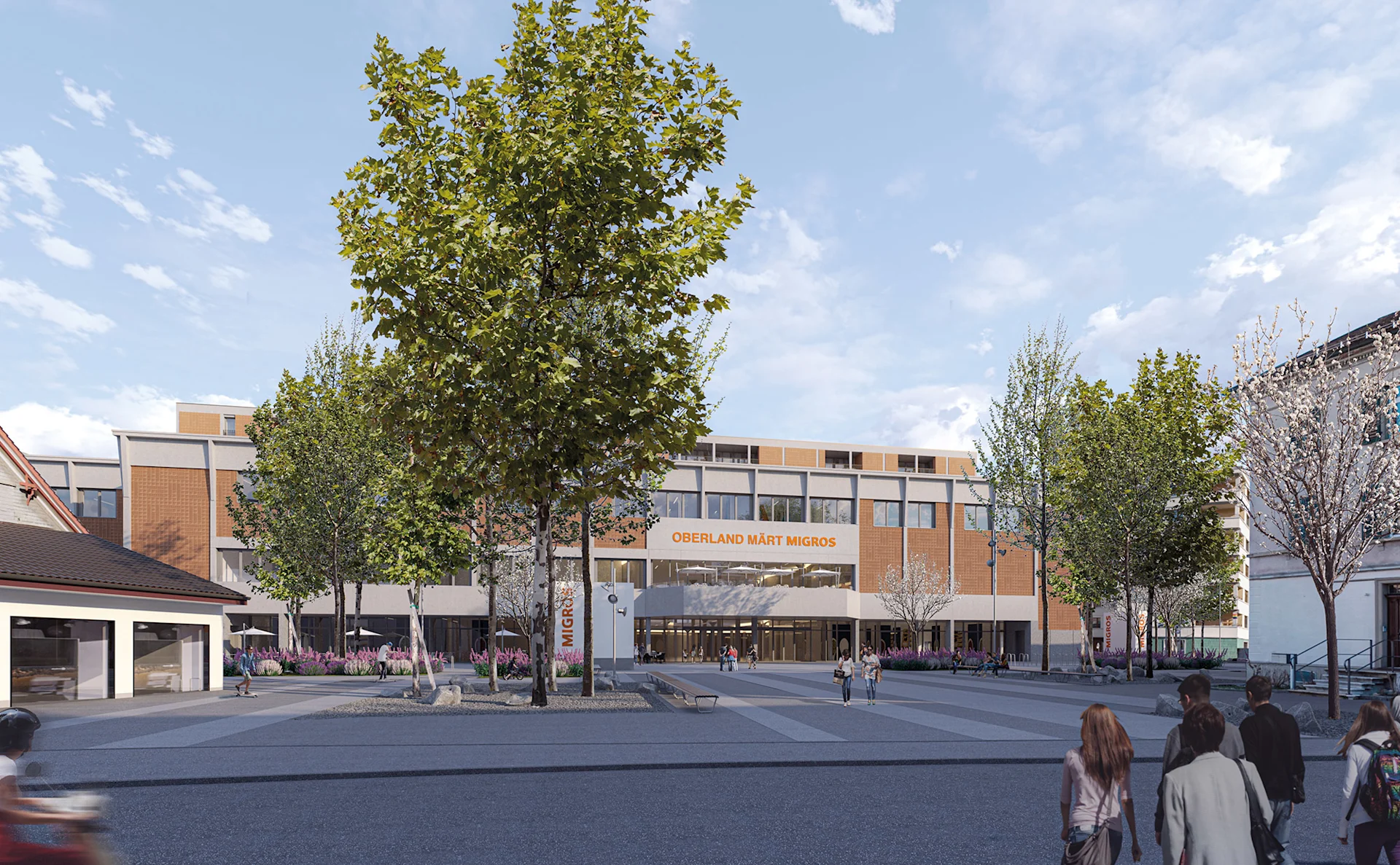 Visualisierung Aussenansicht Neubau Oberland Märt Wetzikon