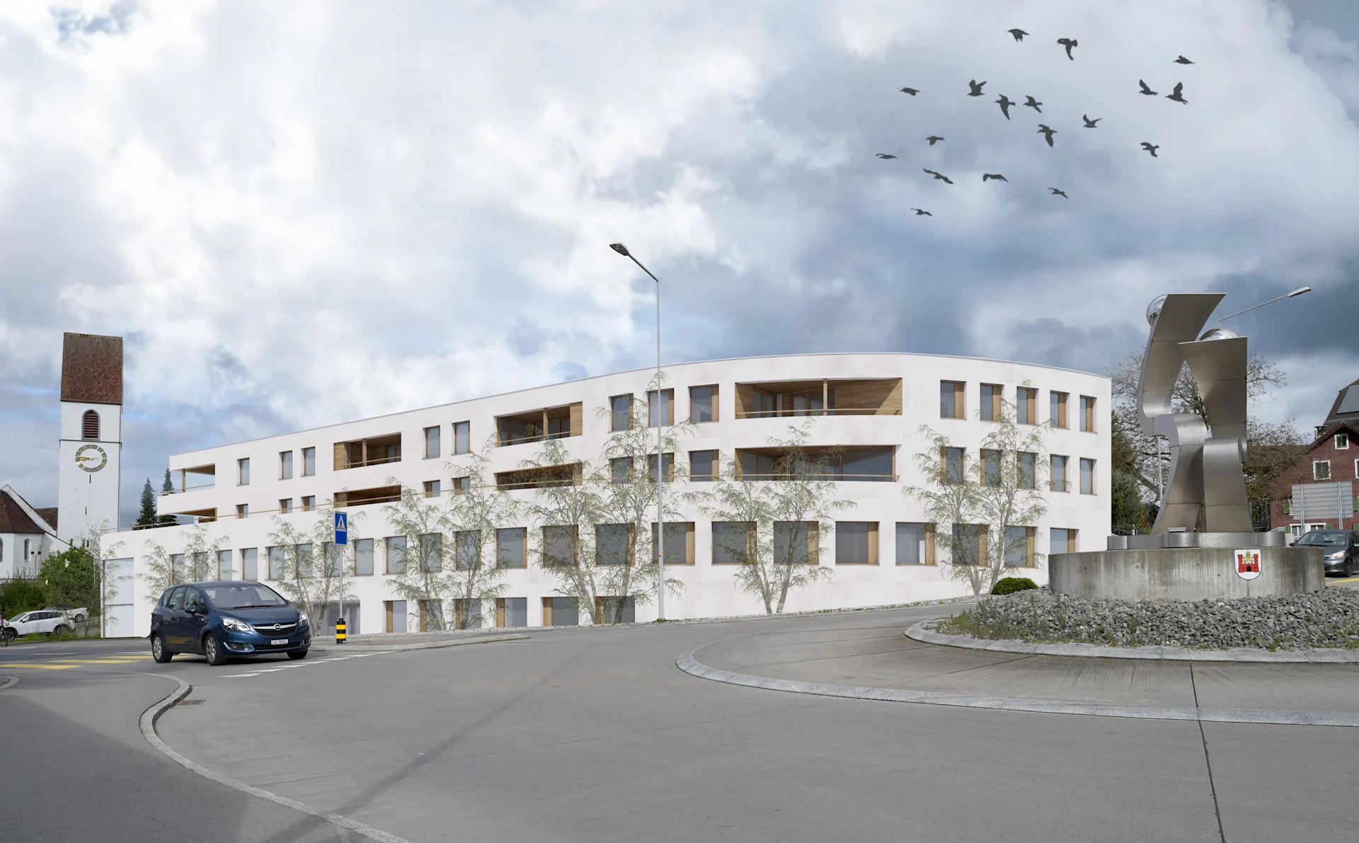 Im Erdgeschoss der neuen Überbauung entsteht ein Migros-Supermarkt.