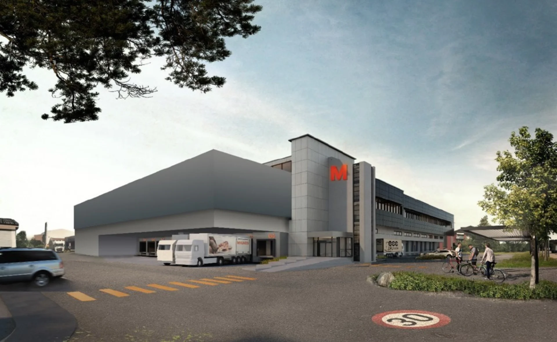 Baustart auf dem Areal der Betriebszentrale der Migros Ostschweiz Visualisierung Gebäude C