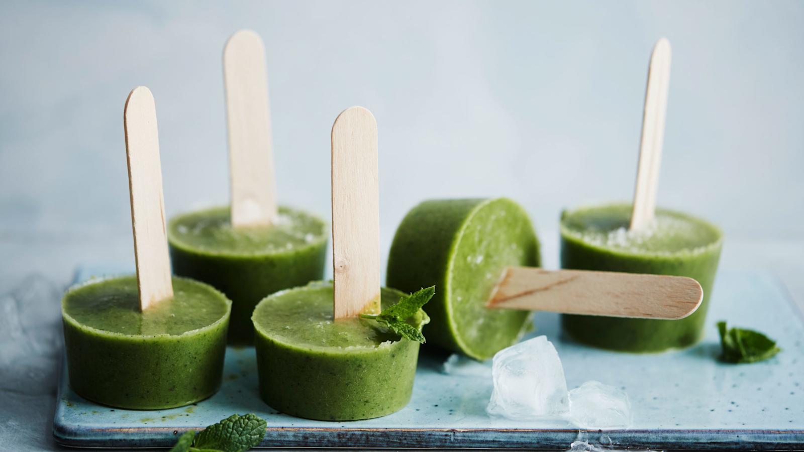 Vihersmoothiejäätelöt