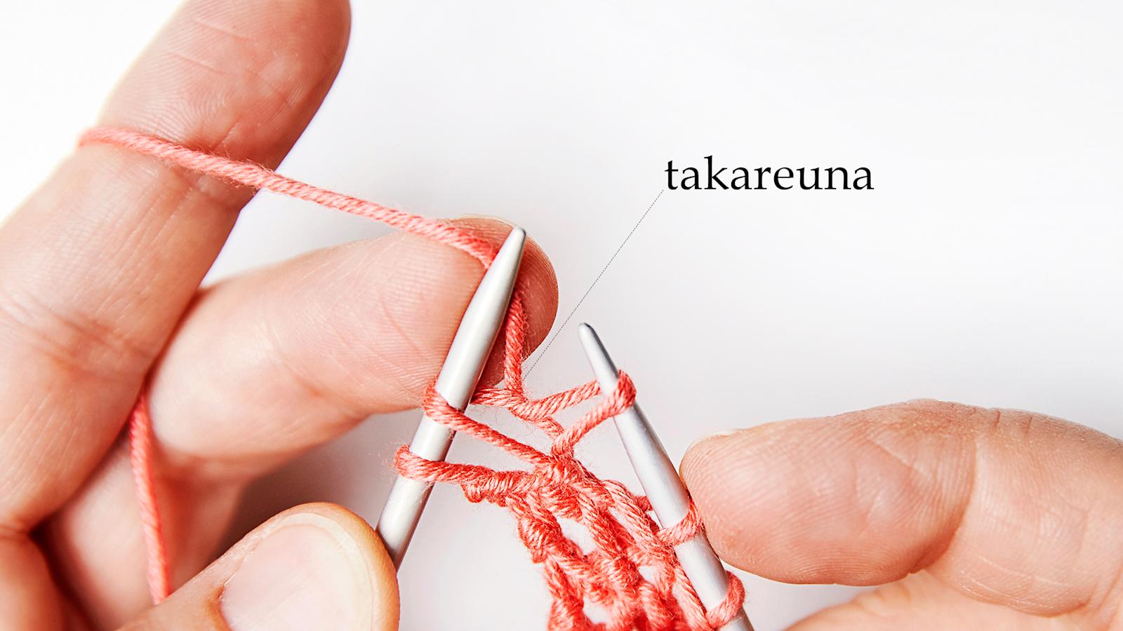 Silmukoiden lisäys: Neulo toinen silmukka puikolla olevan silmukan takareunaan...