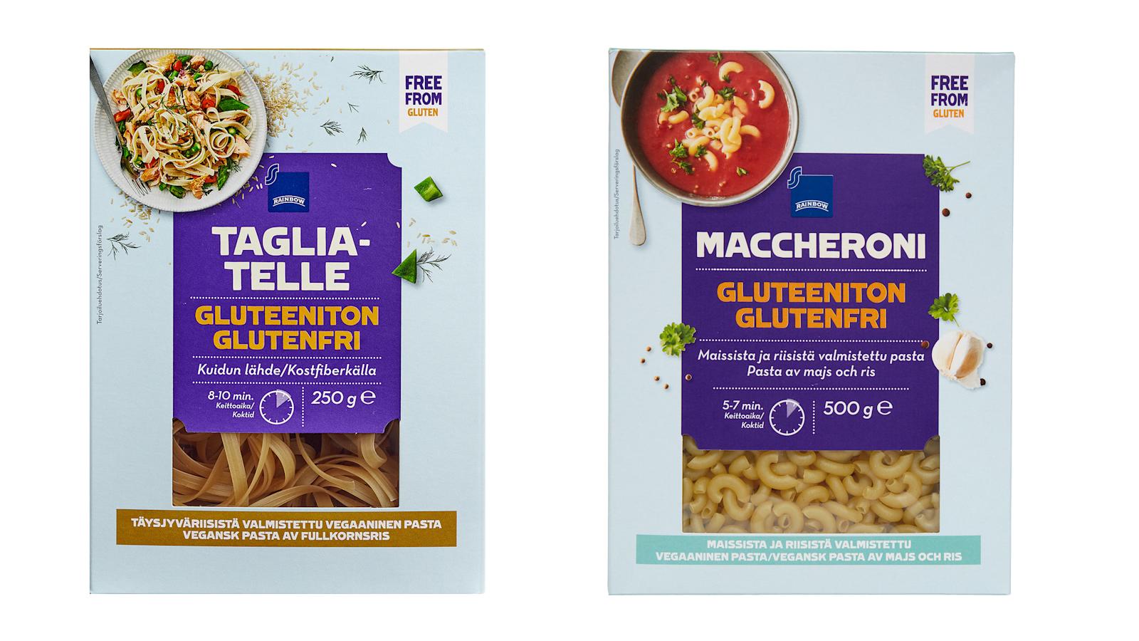 Rainbow gluteeniton pasta