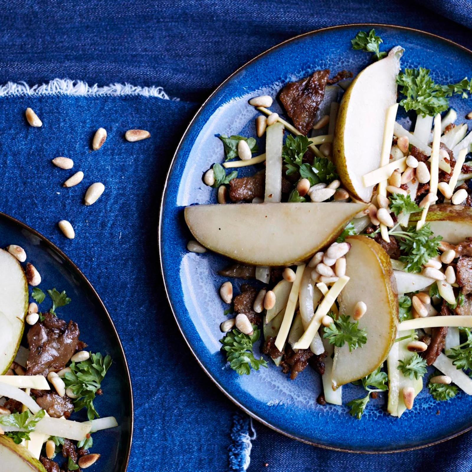 Lämmin härkissalaatti