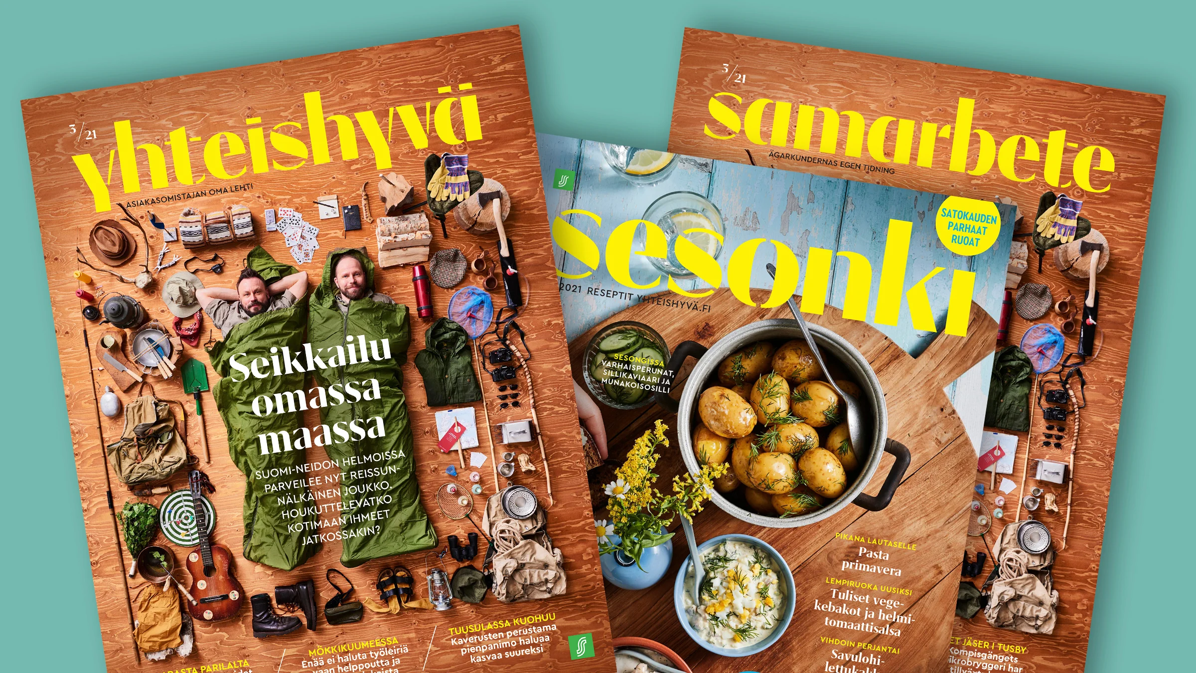 Yhteishyvä 3/2021, Samarbete ja Sesonki-lehti.