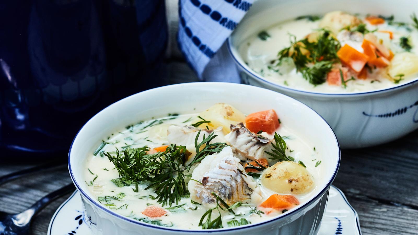 Koskenlaskijan ahvensoppa