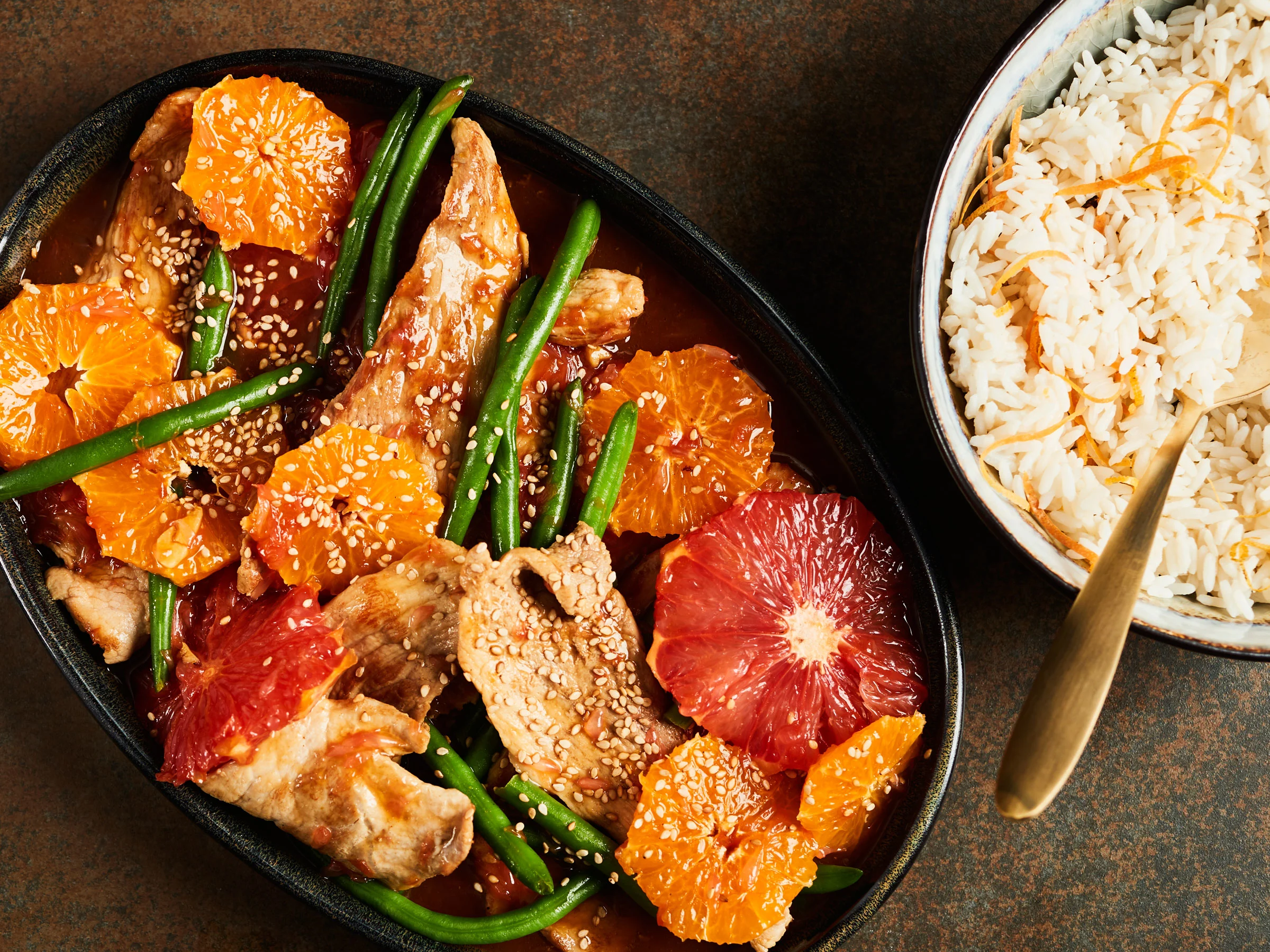 Hedelmäinen teriyakipossu