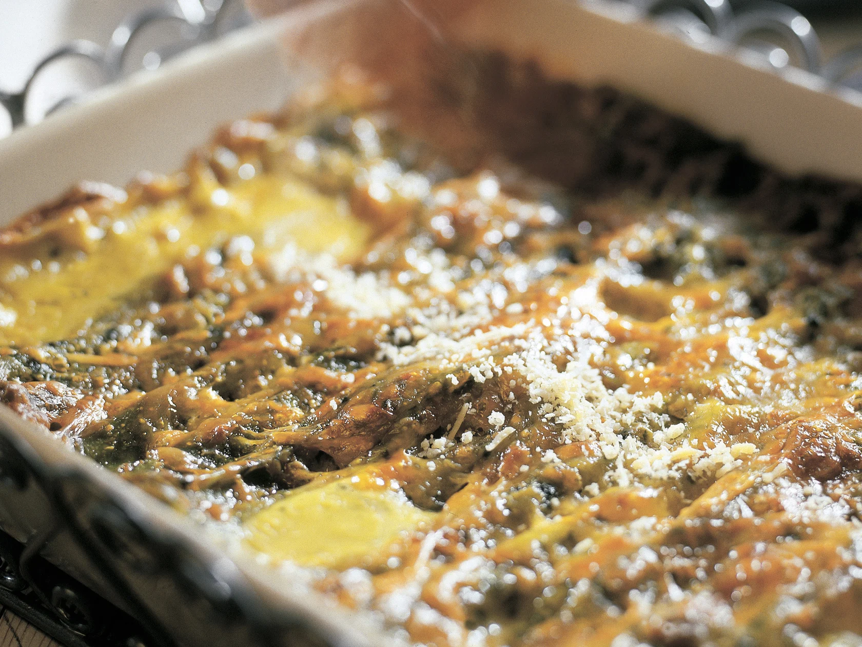 Broileri-pinaattilasange