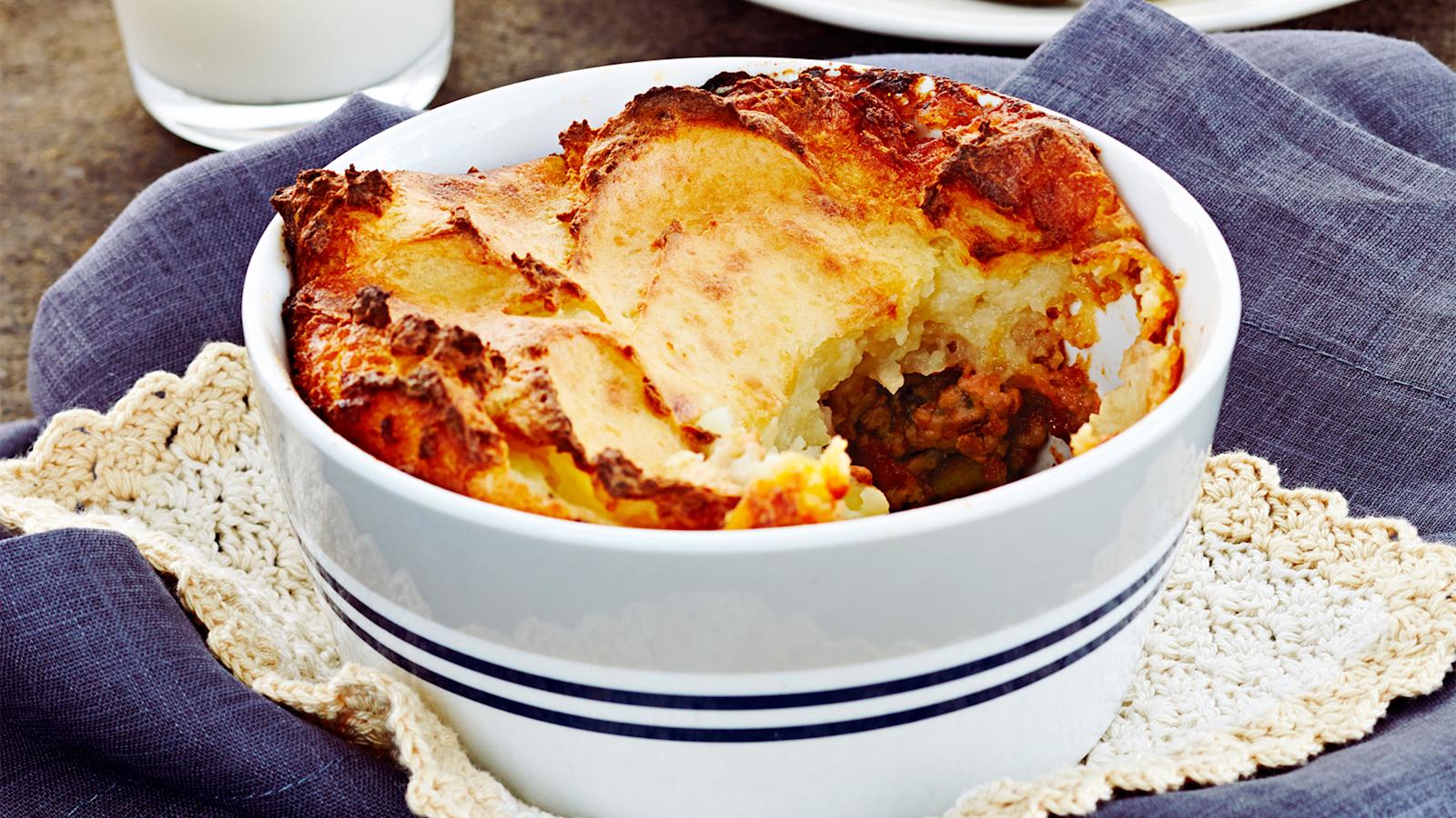 Perunasose-jauhelihalaatikko