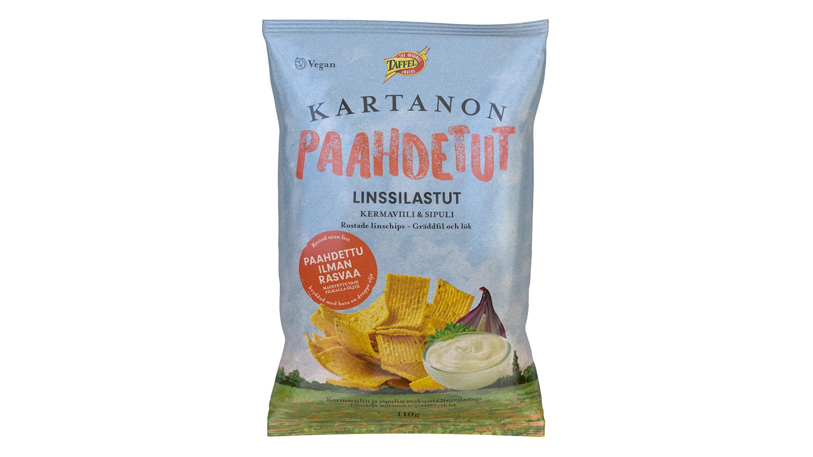 Taffel Kartanon Paahdettu Linssilastu Kermaviili Ja Sipuli