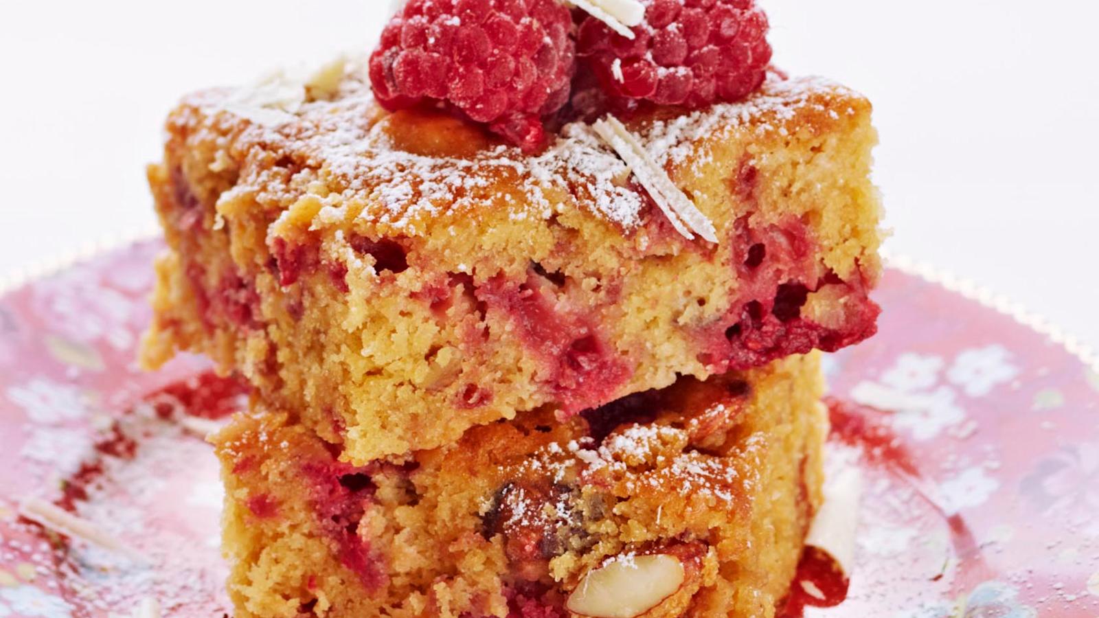 Vadelmaiset blondies-palat resepti