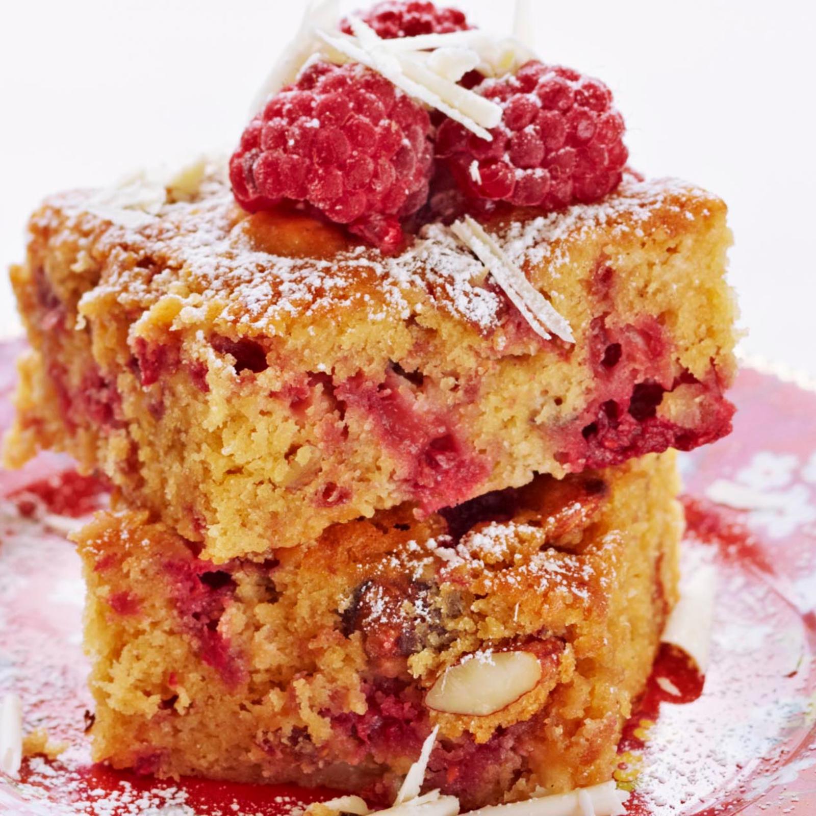 Vadelmaiset blondies-palat resepti