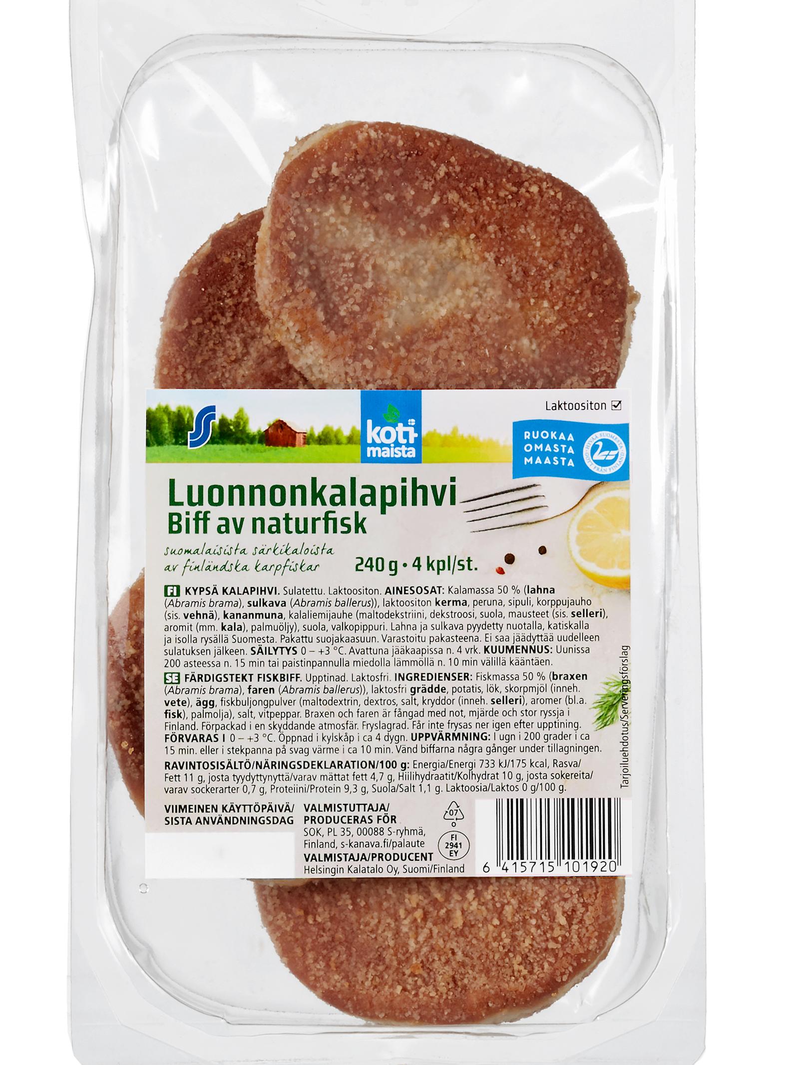 Kotimaista luonnonkalapihvi