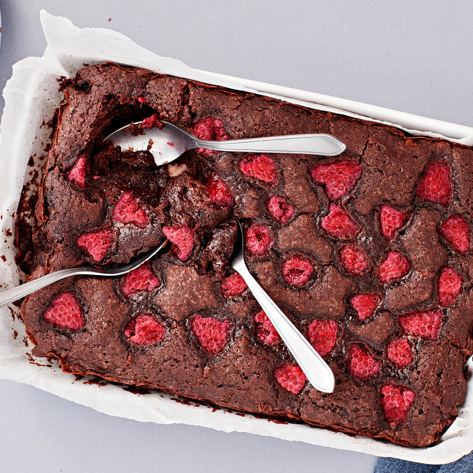 Amerikkalainen vadelmabrownie