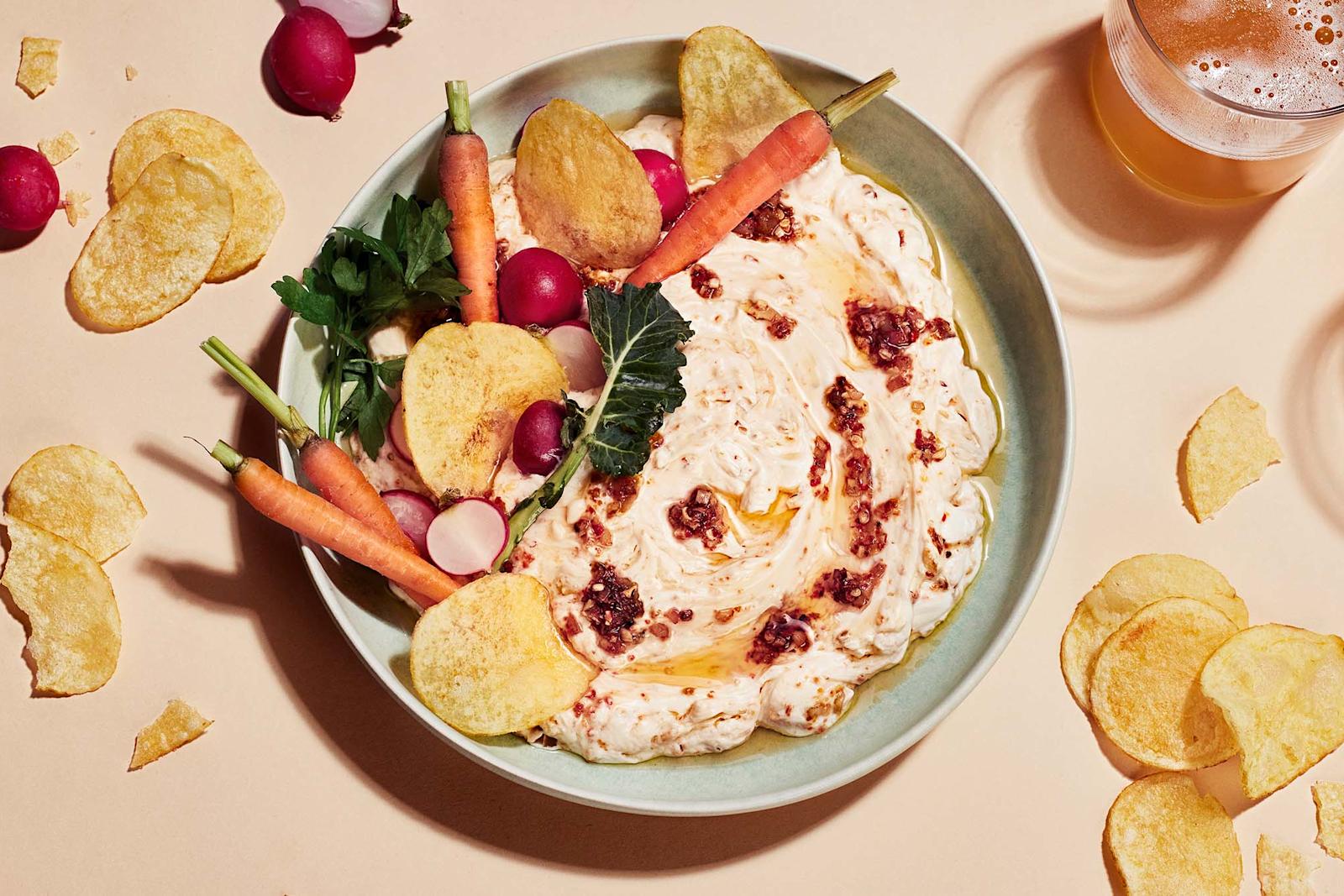 Rapea valkosipuli-chilidippi