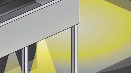 Talon päätyyn asennetut liiketunnistimilla varustetut valaisimet lisäävät turvallisuuden tunnetta.