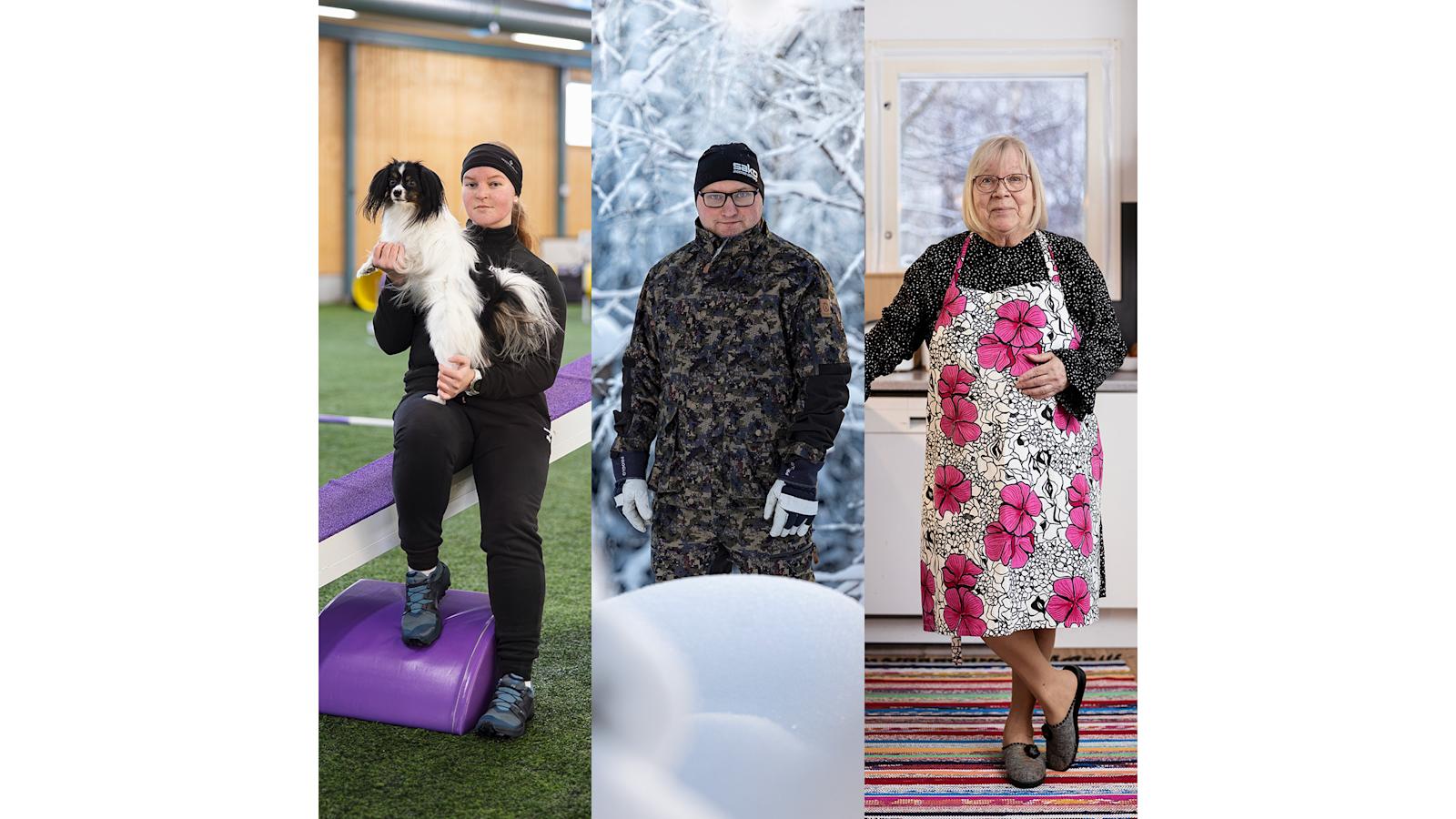 Kuvassa jutussa esiintyvät Sirpa, Inka ja Niko.