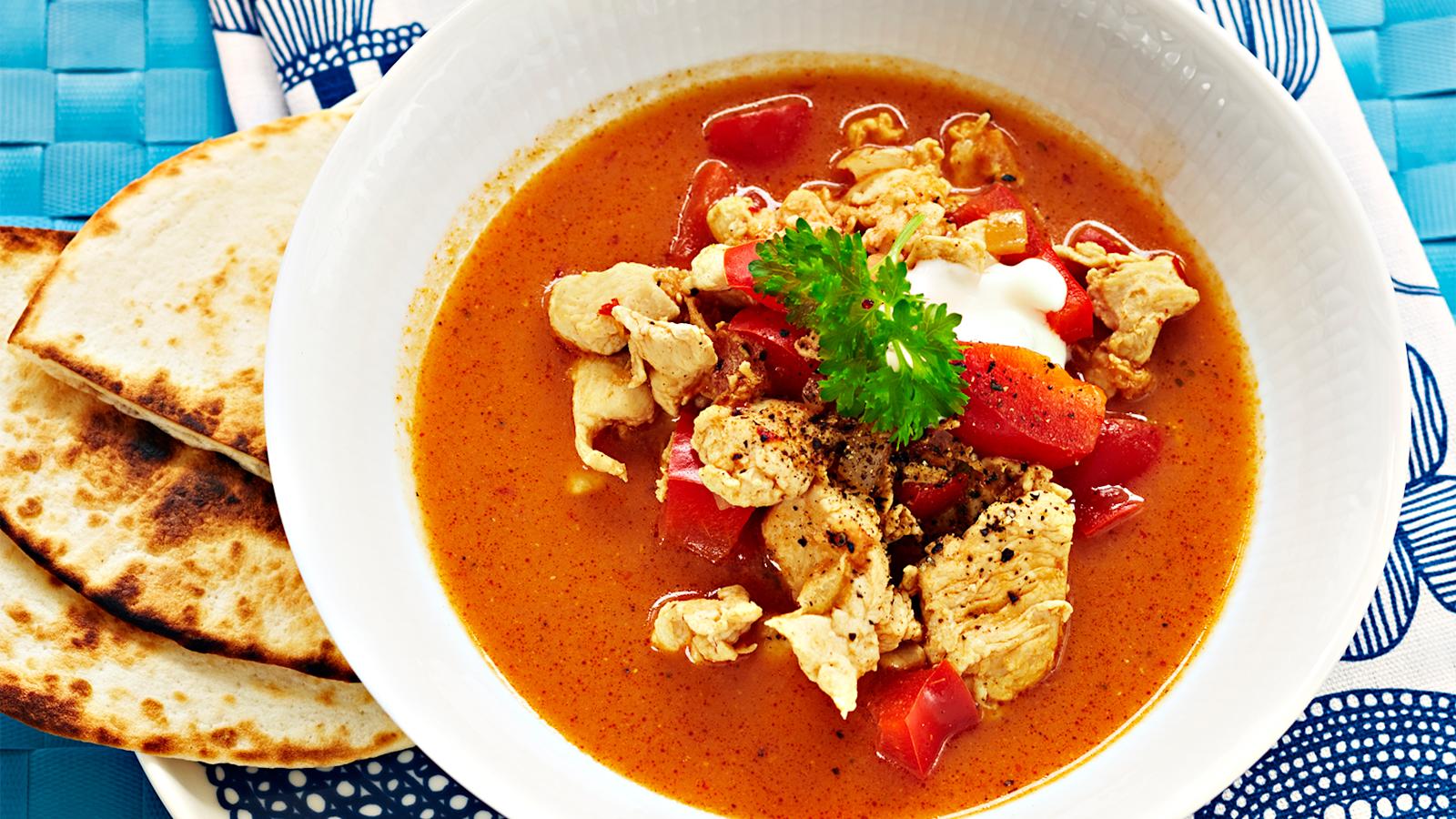 Meksikolainen broilerikeitto