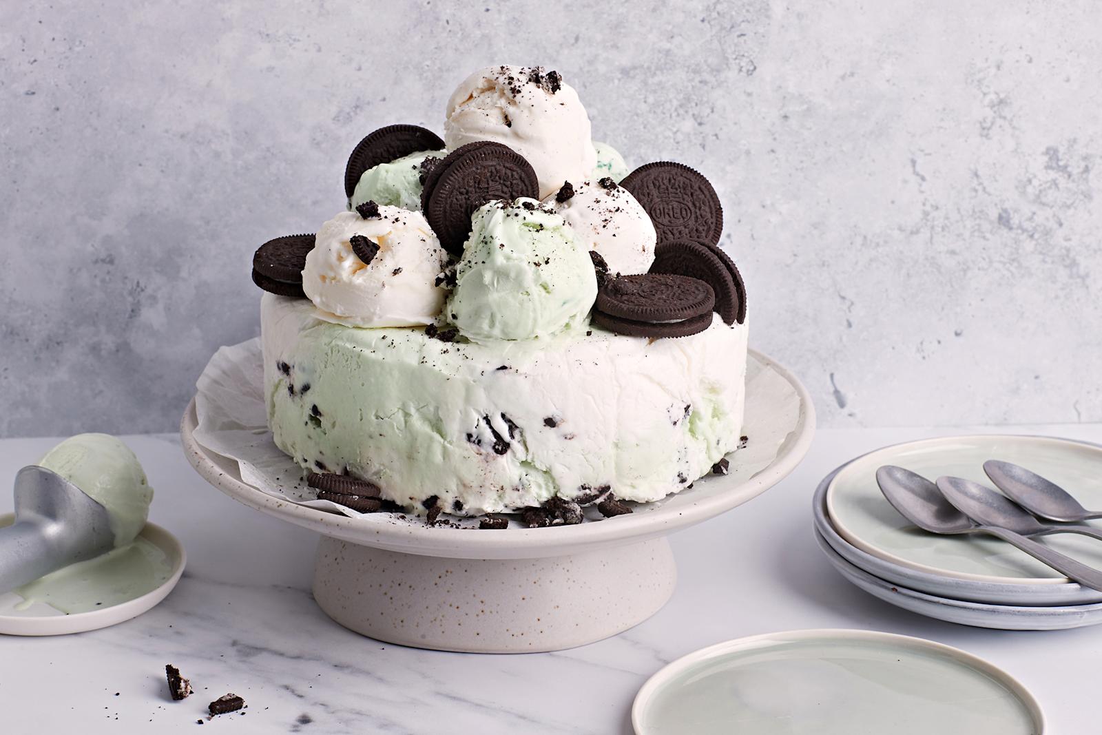 helppo jäätelökakku, keksi-jäätelökakku