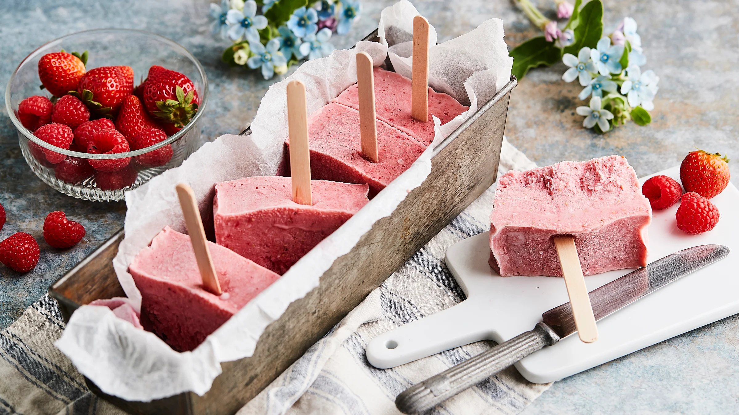 Leipävuokajäätelöpuikot