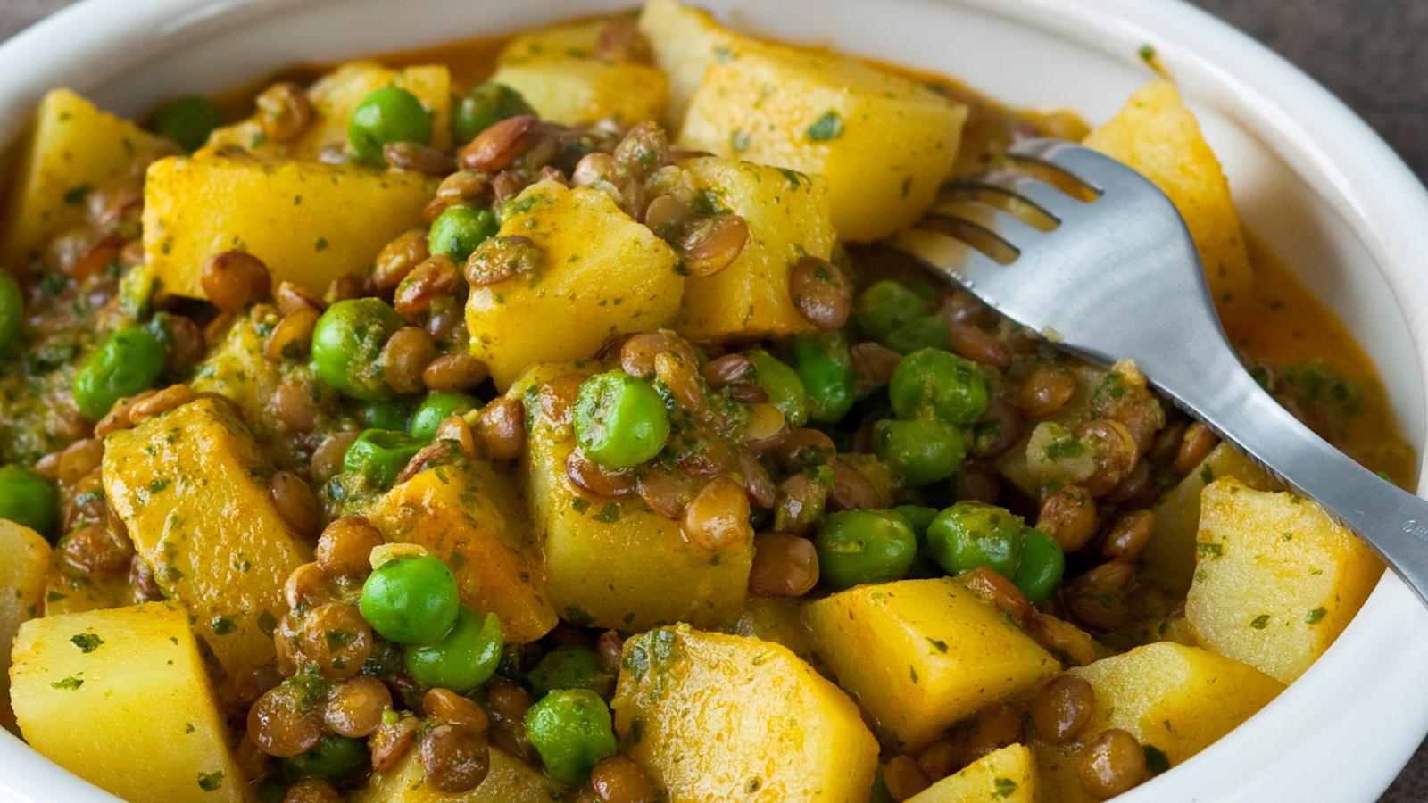 Pinaatti-linssicurry