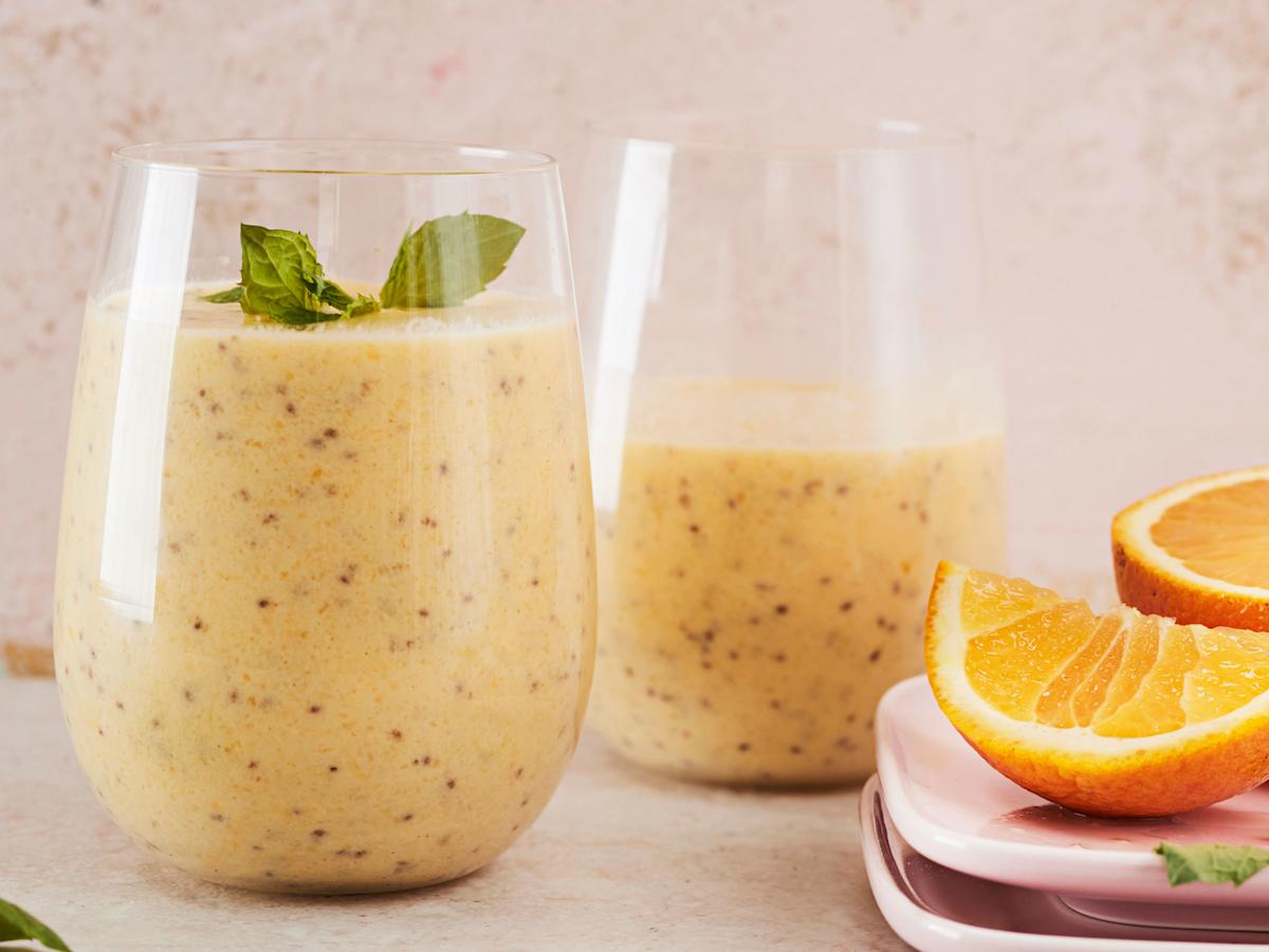 Hedelmäinen chia-inkiväärismoothie