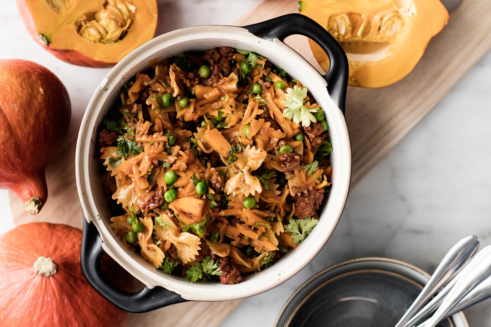 Kymmenen minuutin kurpitsapasta