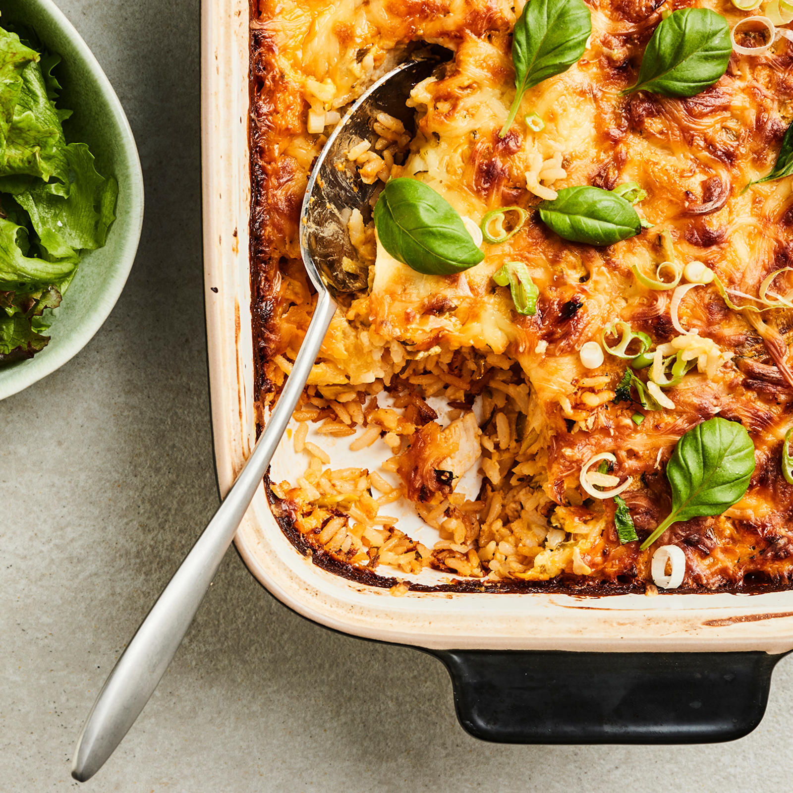 Helppo kana-riisivuoka