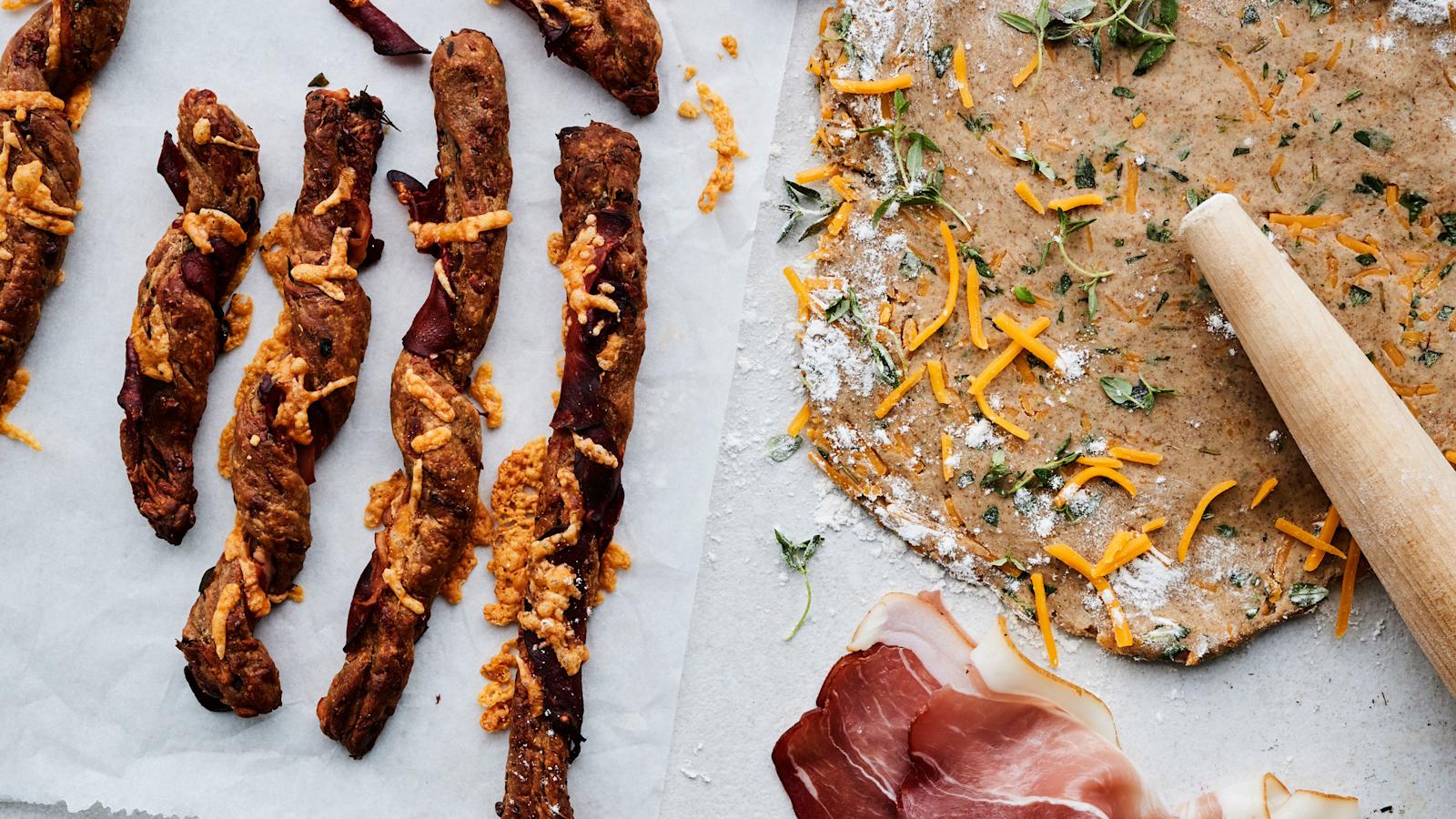 Rukiiset juusto-kinkkutikut