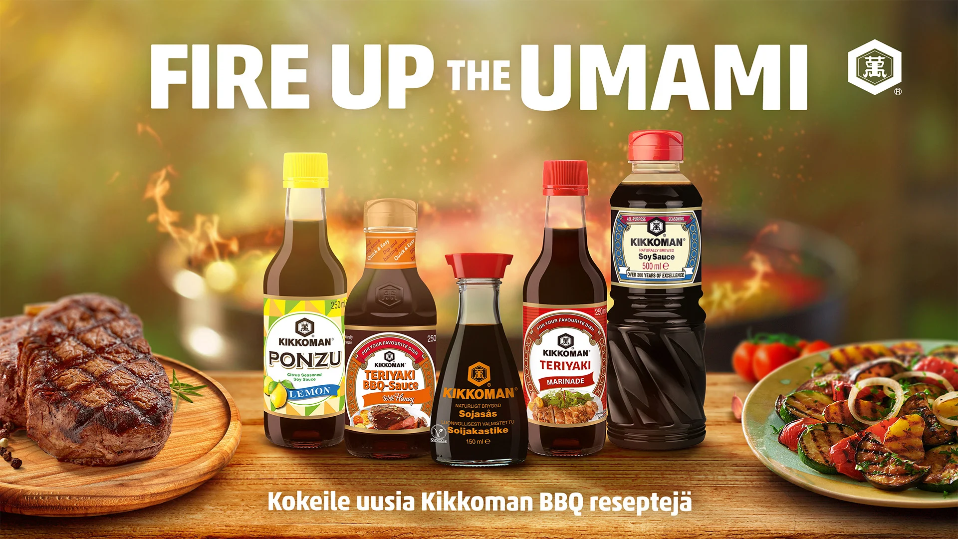 Umamia kesäpöytään Kikkomanilla – ota kesän maistuvimmat reseptit talteen!