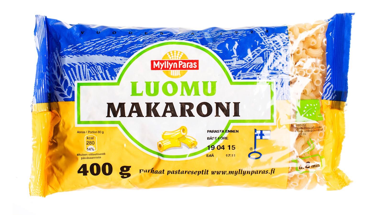Myllyn Paras Luomu Makaroni, 400 g