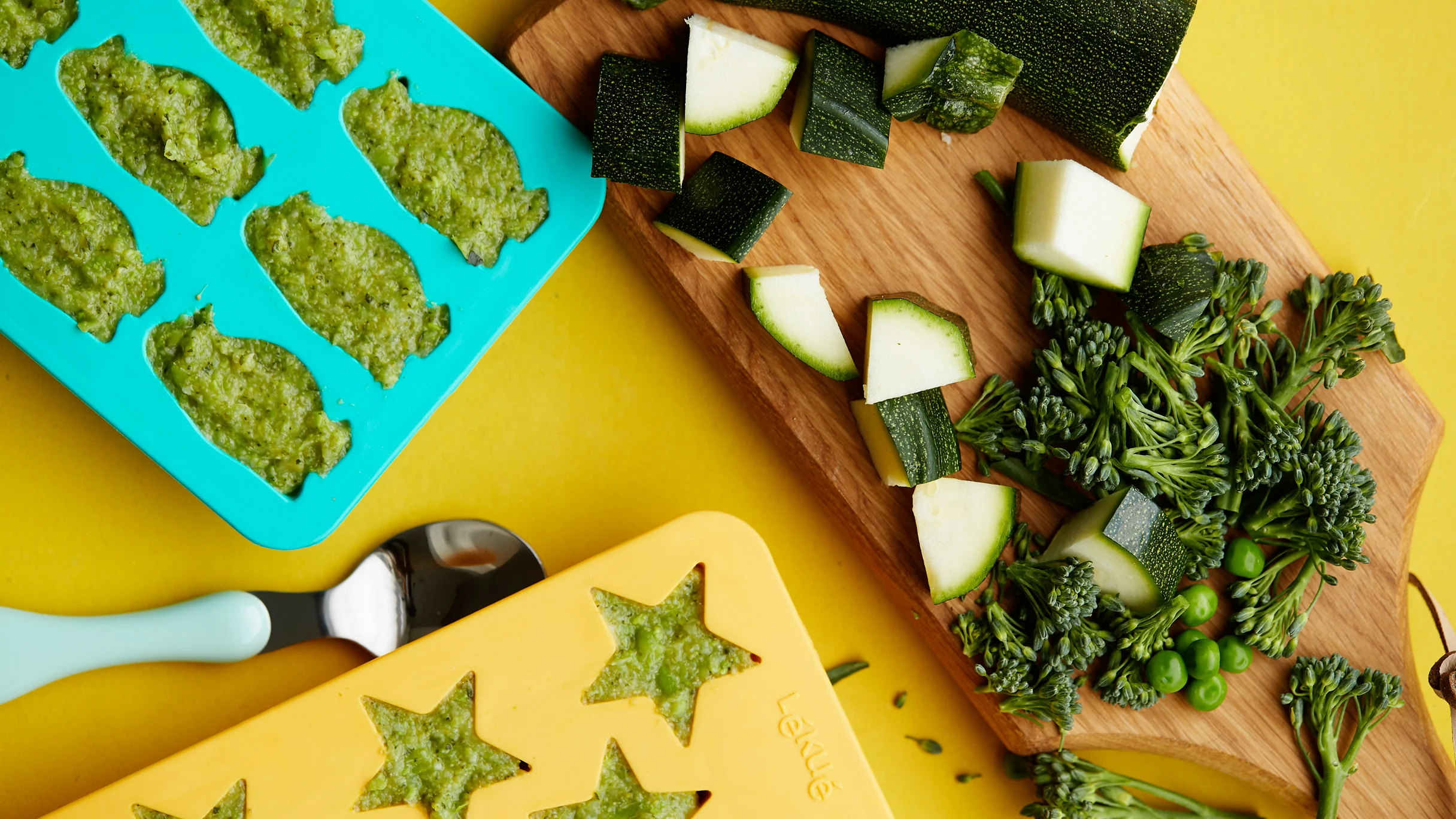 Vauvan sose vihreistä kasviksista