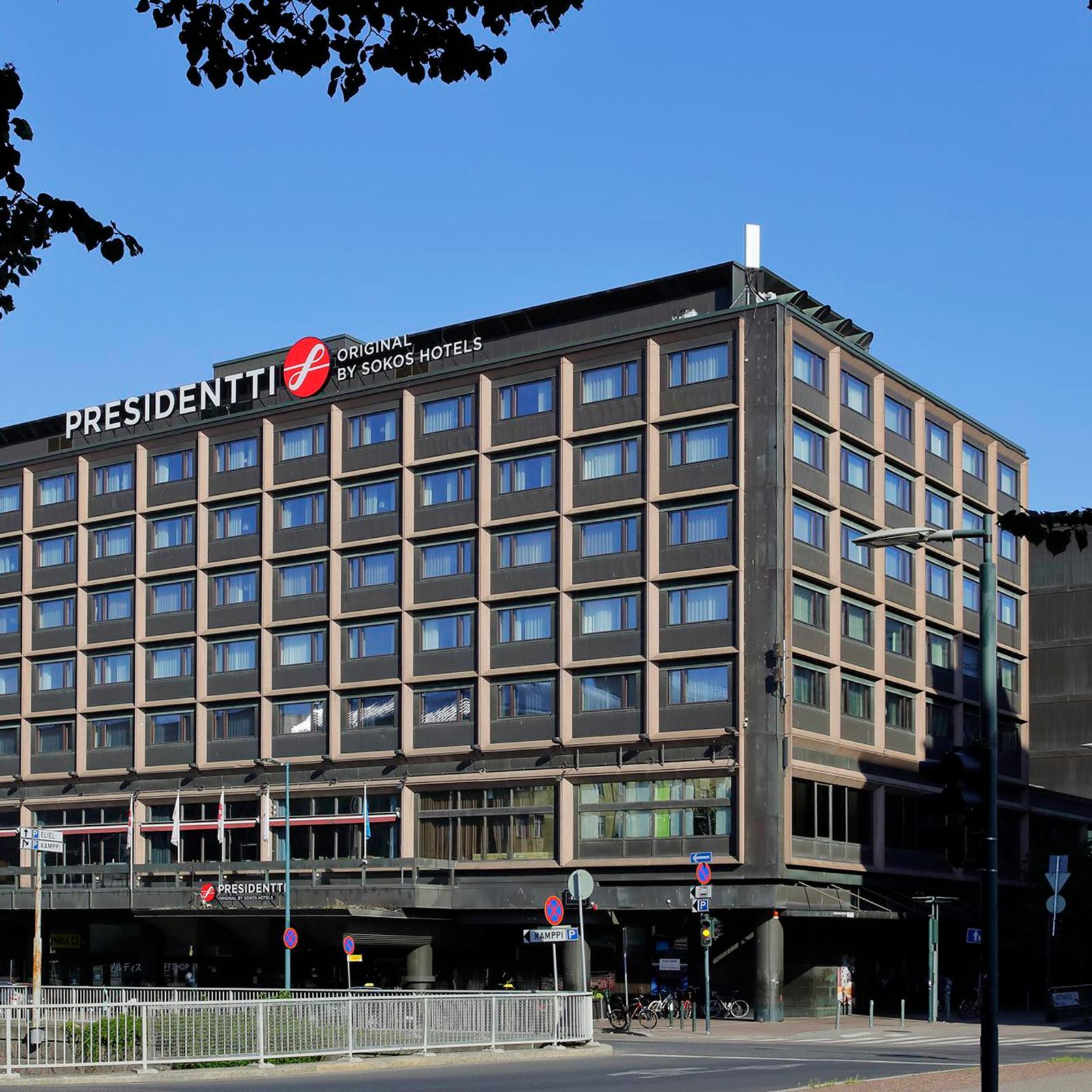 Hotelli Presidentti sijaitsee Helsingin Kampissa.
