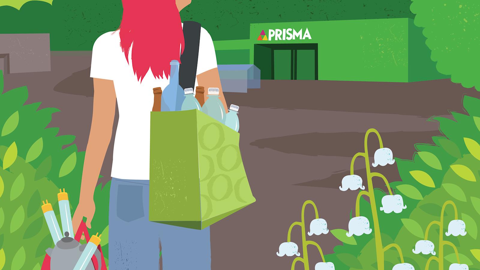 Kauppa kierrättää kuluttajien kanssa