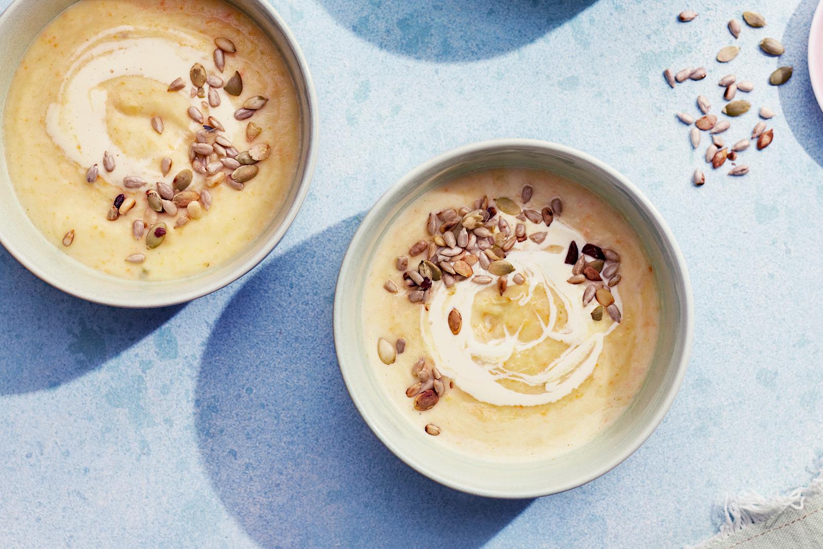 Juustoinen kasvissosekeitto