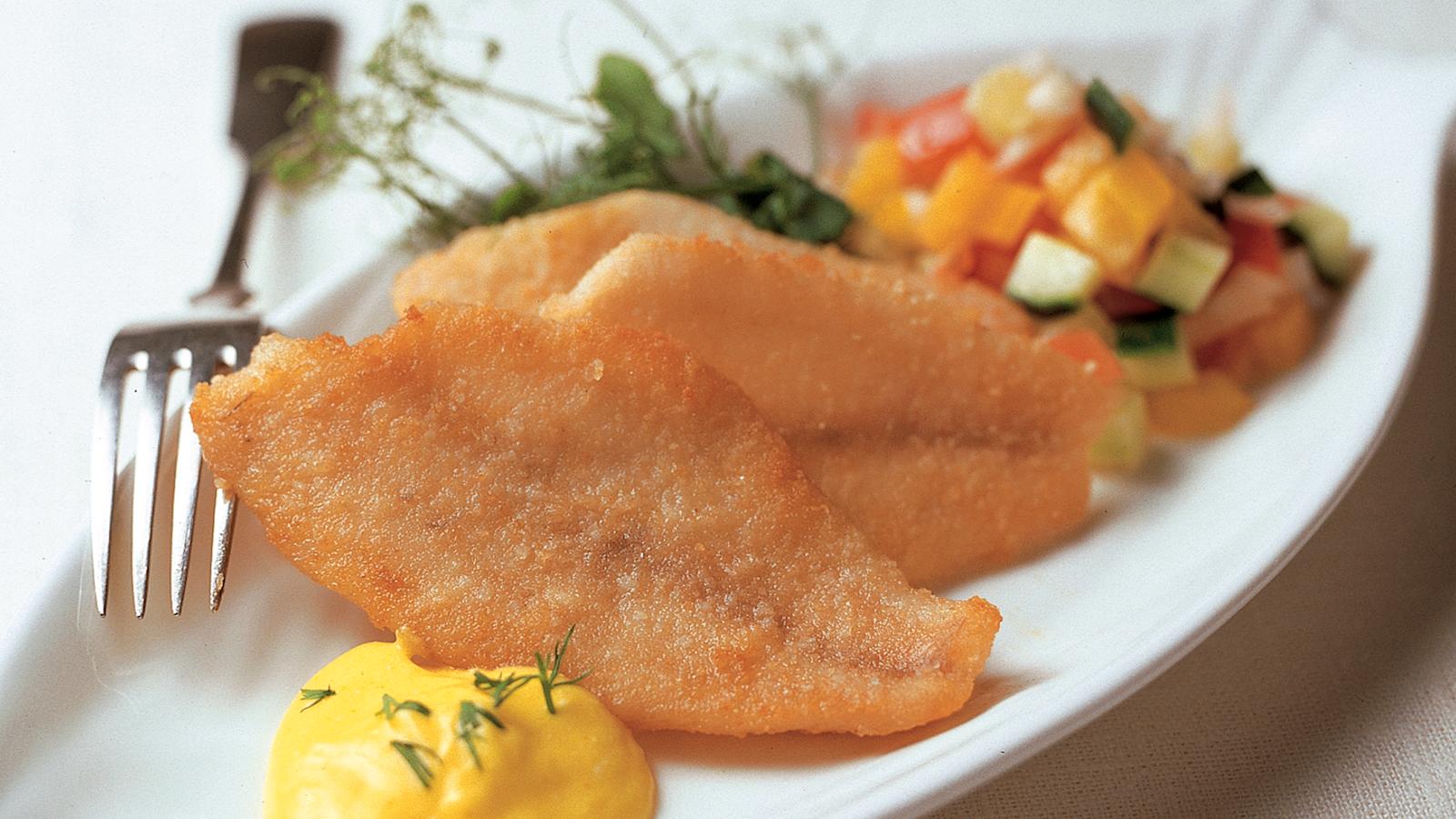 Paistetut ahvenfileet