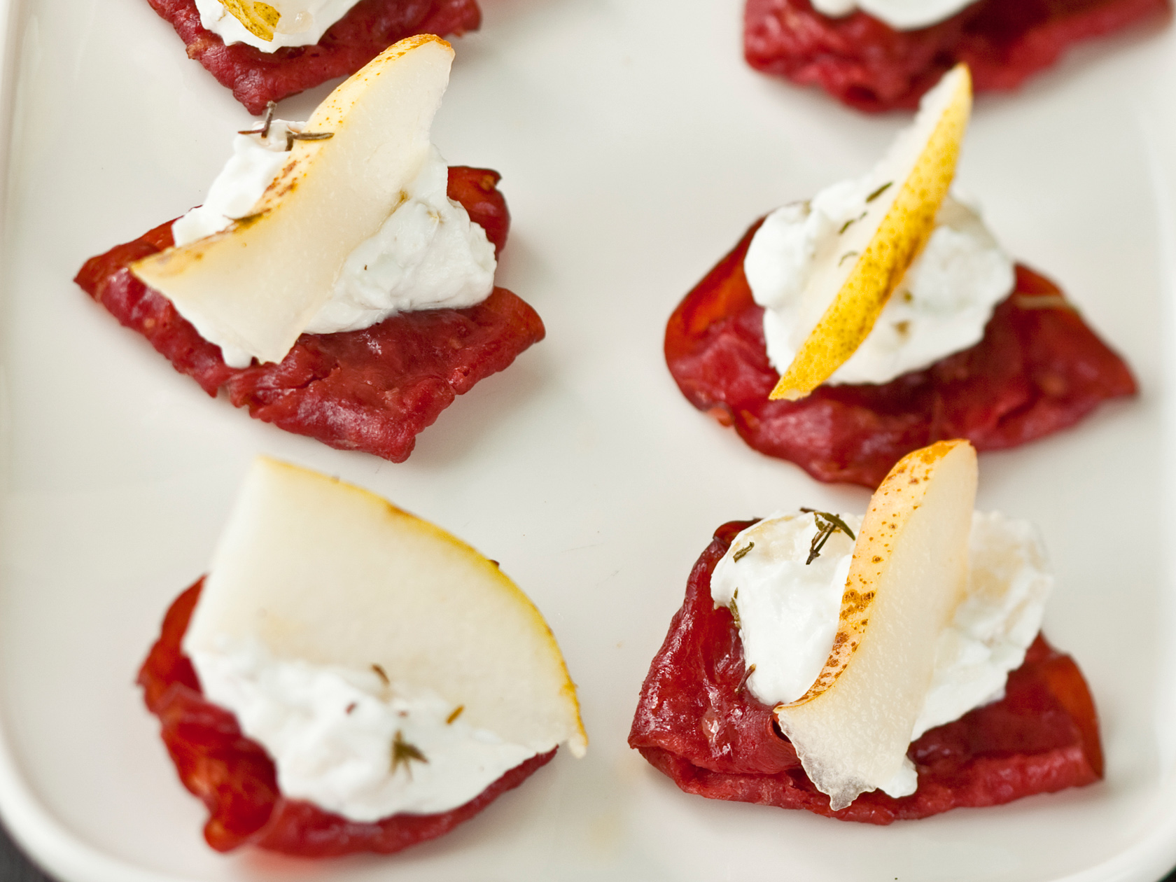 Porosipsit ja päärynä-juustotahna