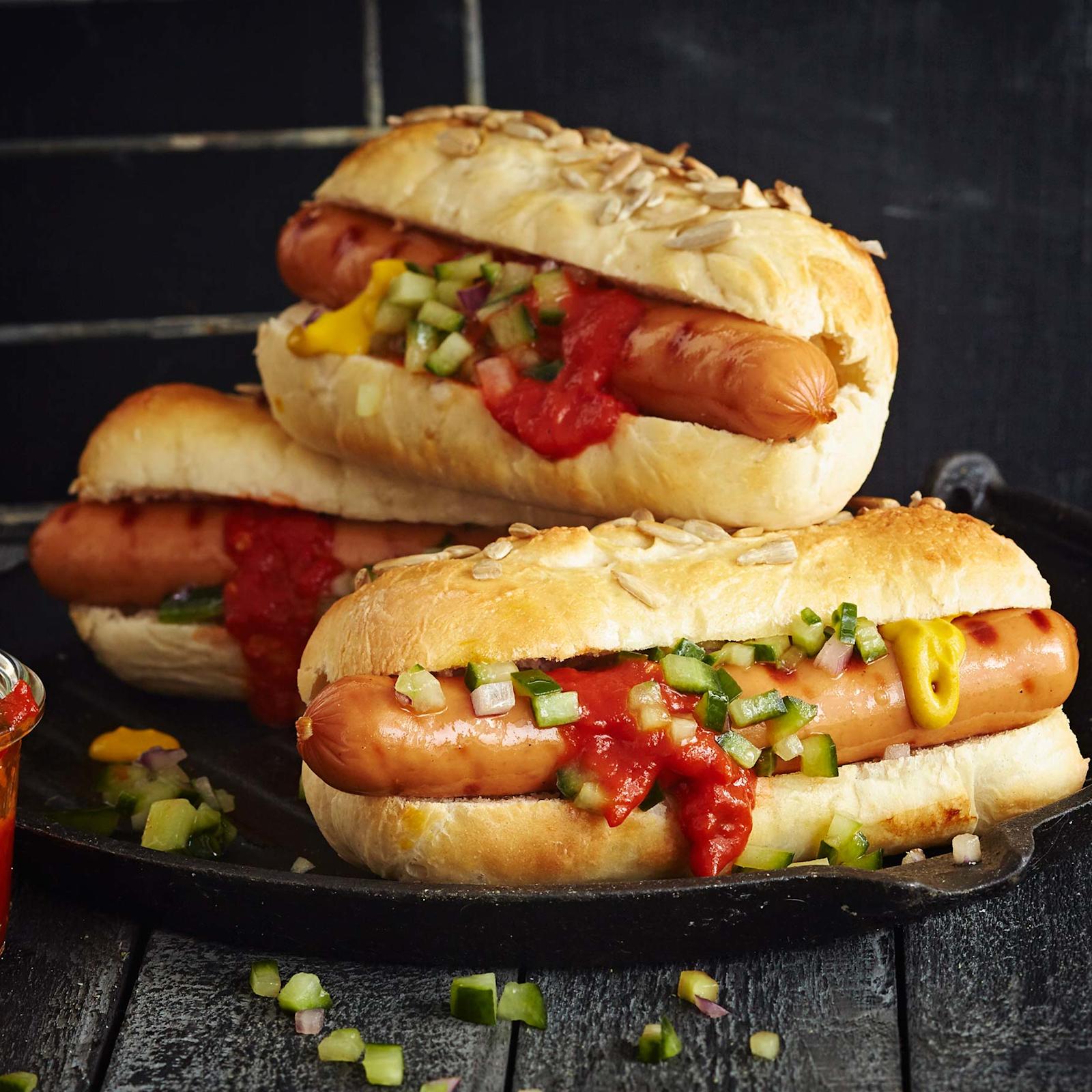 Itse tehdyt hot dogit