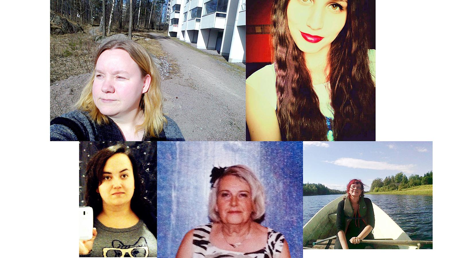 Satu Löytty, Milla Kortesniemi, Anja Tuominen, Pirjo Kunnari ja Sari Svensk.