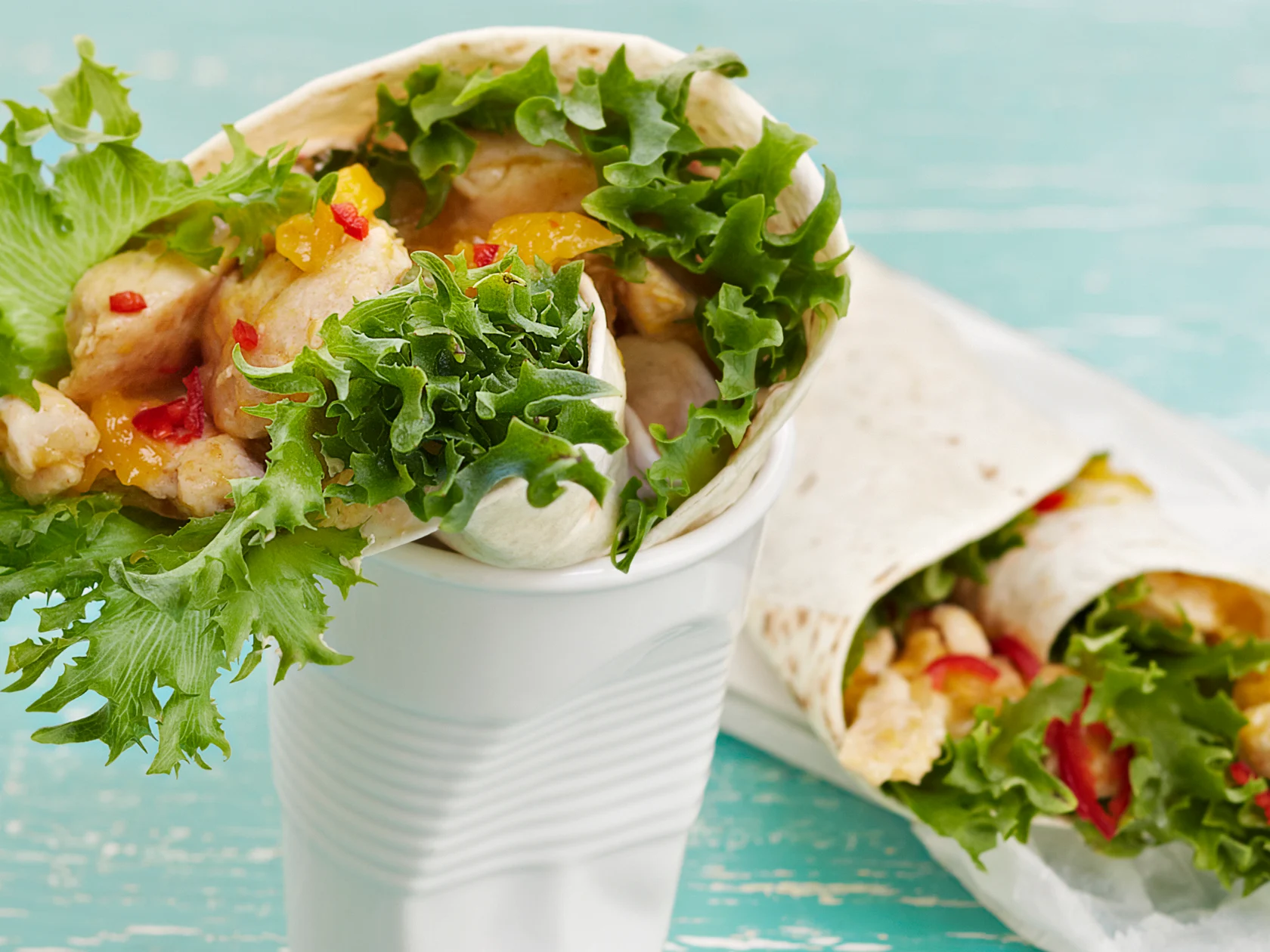 Hedelmäinen broileriwrap