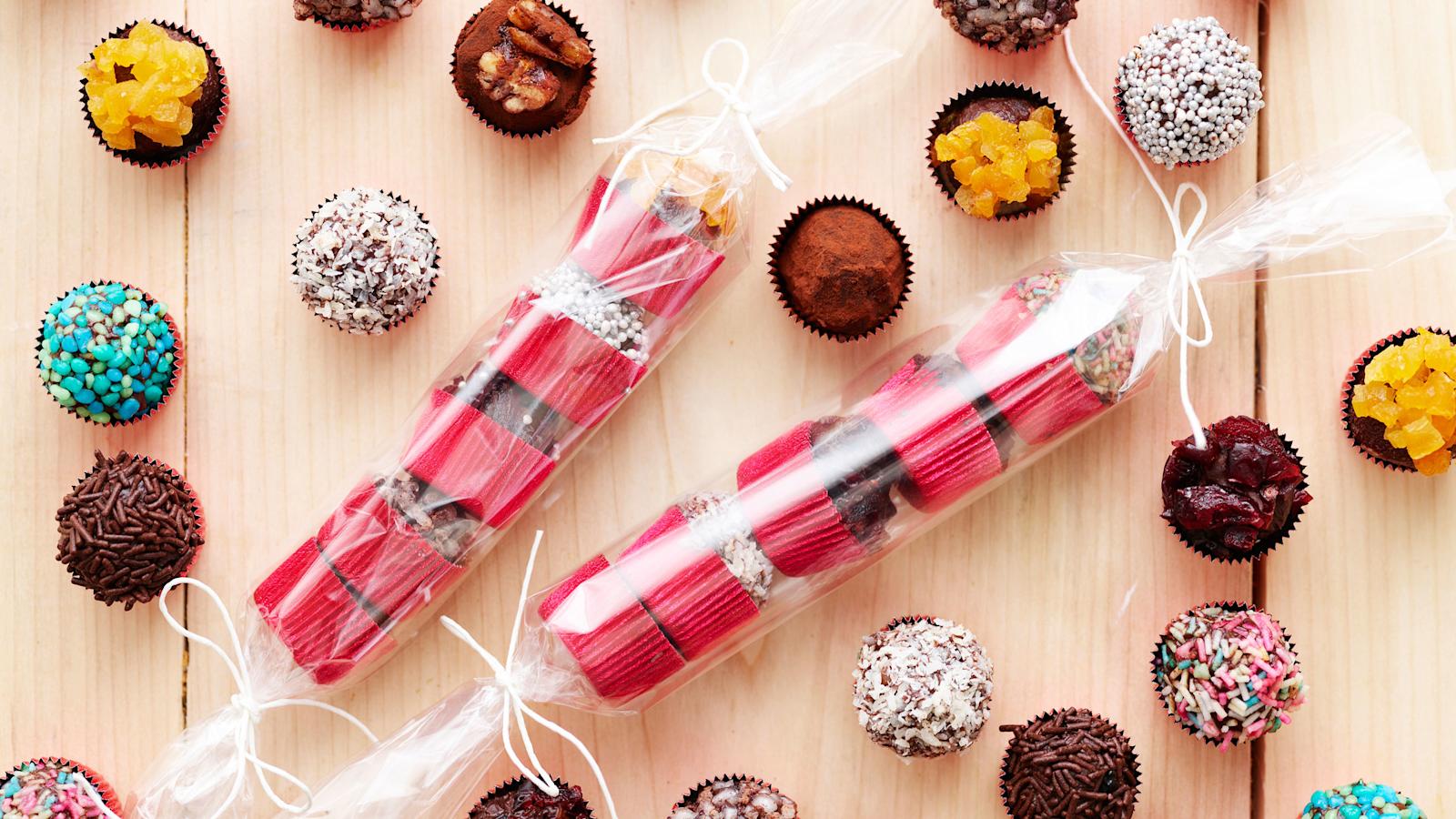 Karkkipekaani-tryffelit