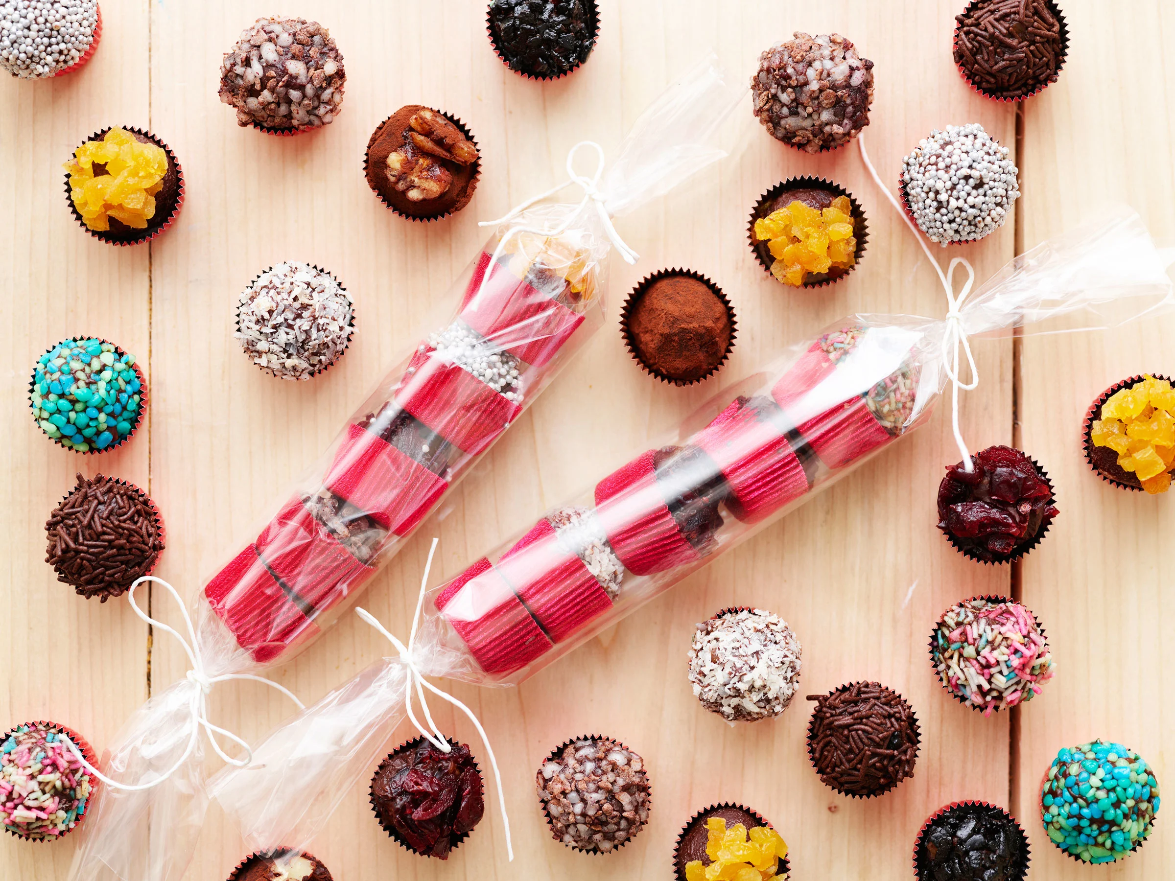 Karkkipekaani-tryffelit