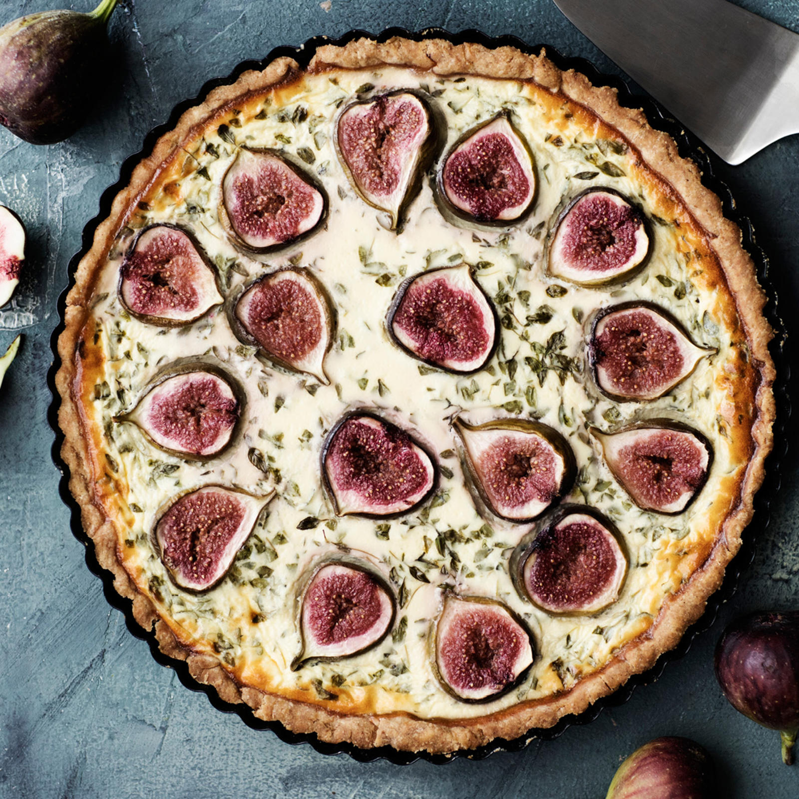 Juustoinen viikunapiiras