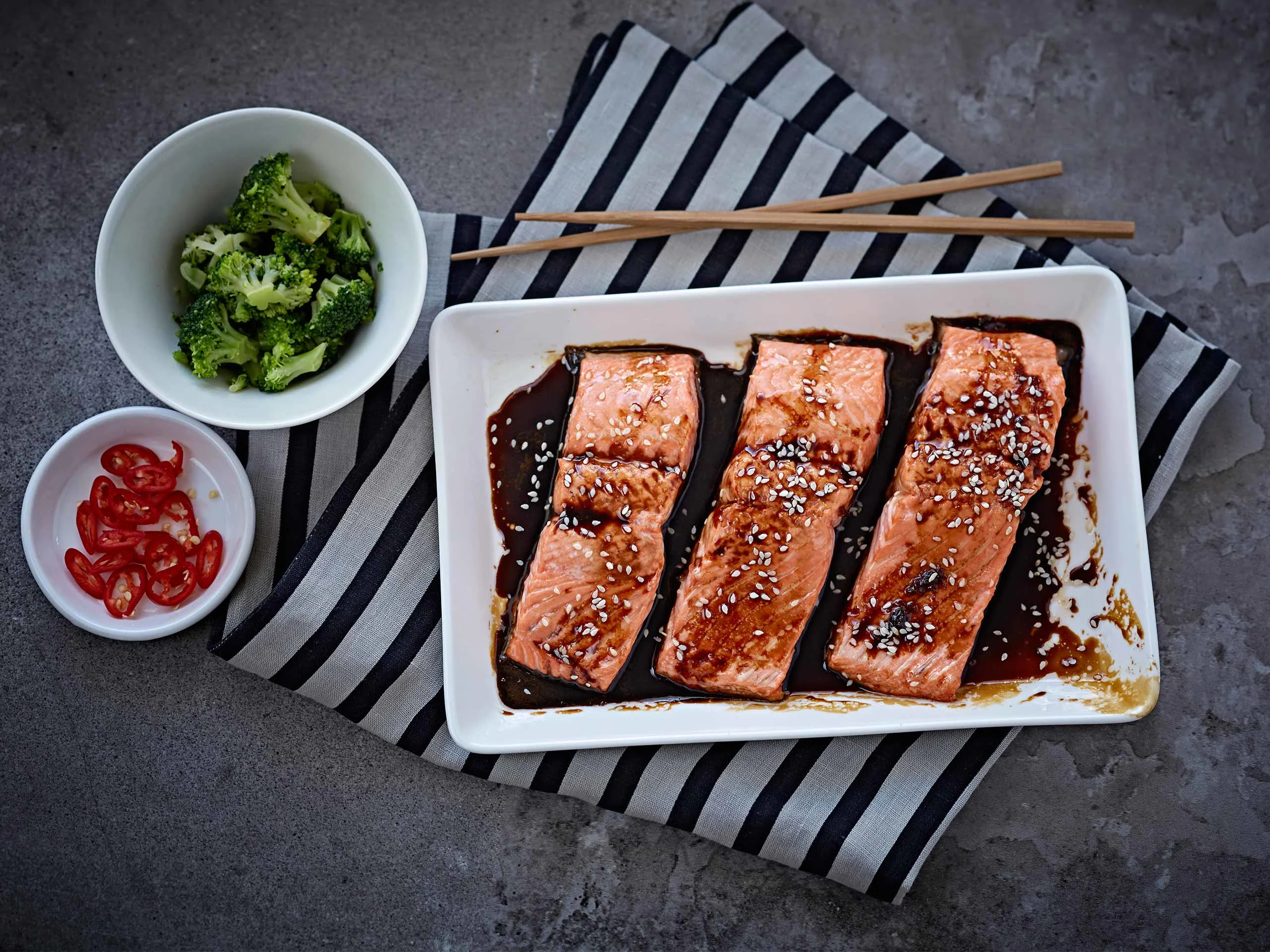 Teriyaki-uunilohi