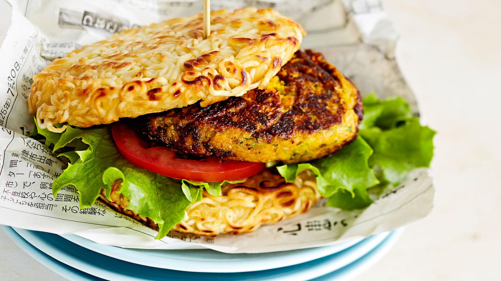 Kasvis-ramenburgerit