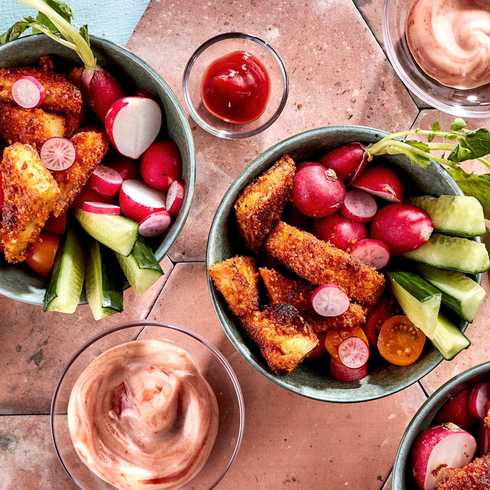 Dippailukulhot tofunugeteilla